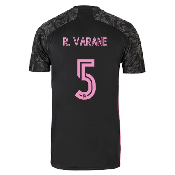 Camiseta Real Madrid Replica Tercera Ropa NO.5 Varane 2020/21 Negro